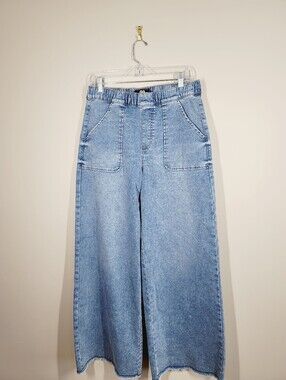 Rewash Light Blue Wide Leg Denim Jeans, Size L
